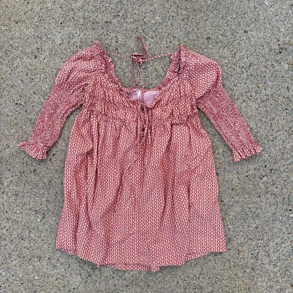 Free People Pink Patterned Mini Dress